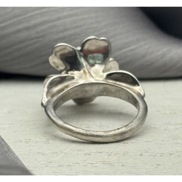 James Avery Sterling Silver 925 Diamond Flower Ring 6G/size 4 - Picture 4 of 7